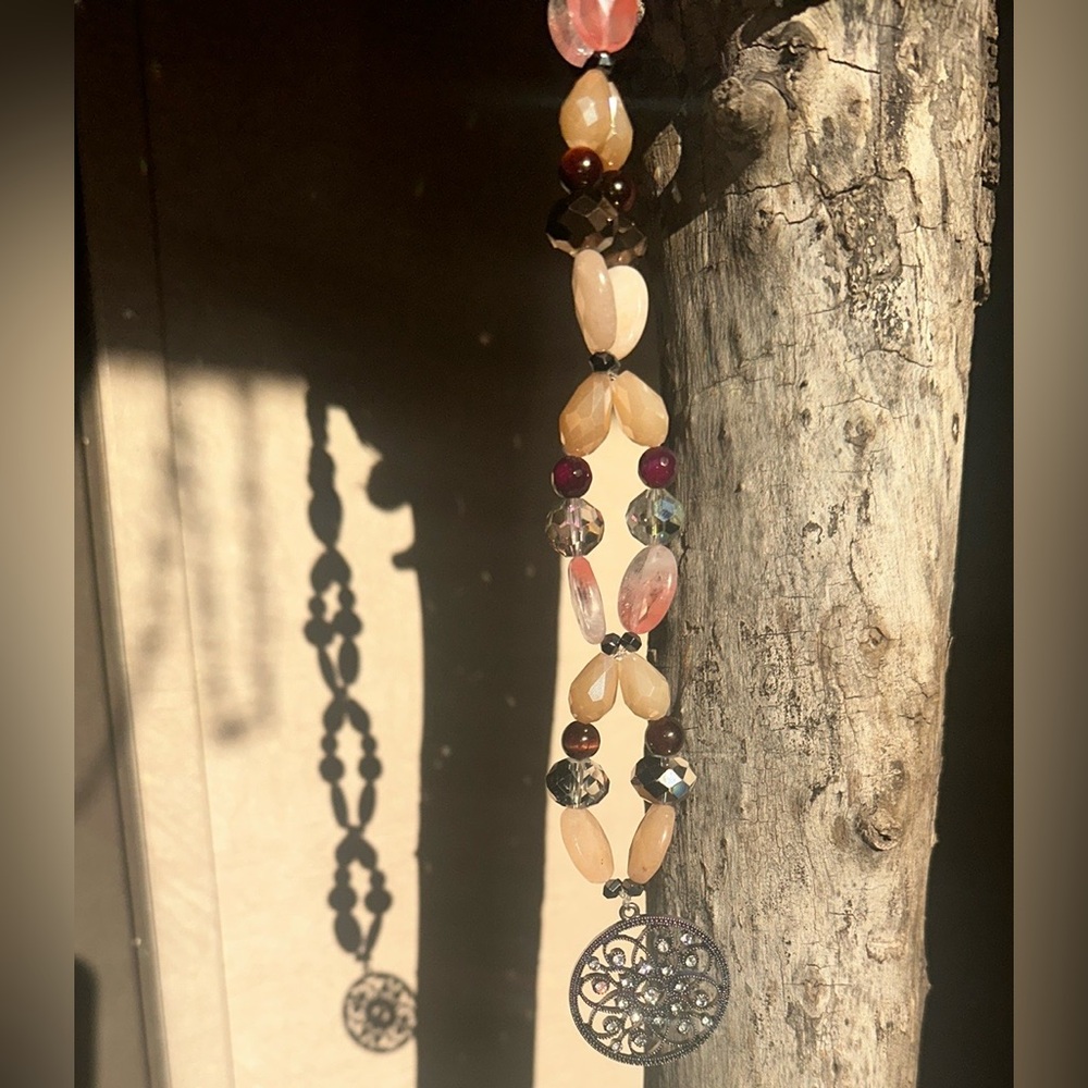 Icing,Sprinkles&Cake HangCharm (Strawberry &Rose Quartz&Mahogany Cat’s Eye)